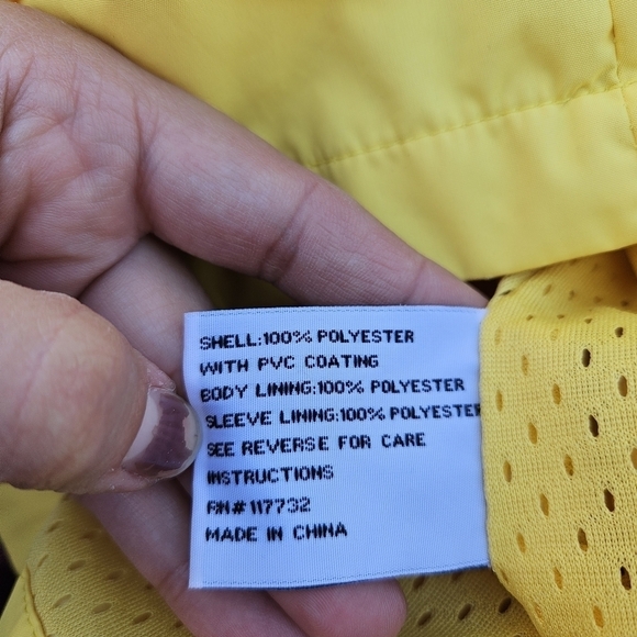 ZeroXposur yellow rain coat windbreaker removable hood 1X - Picture 8 of 12